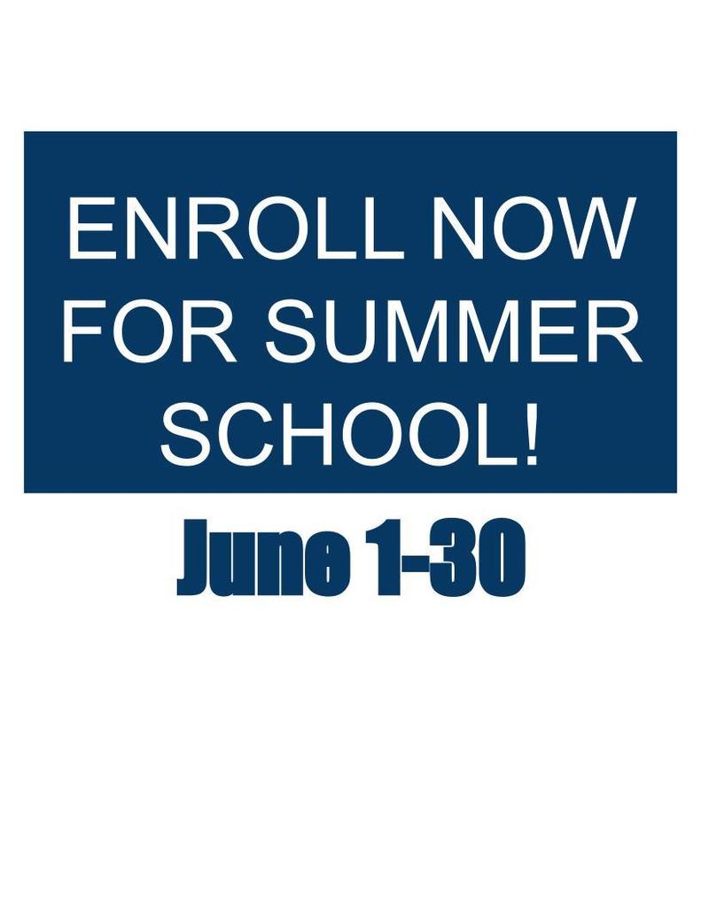 Summer School June 1-30
