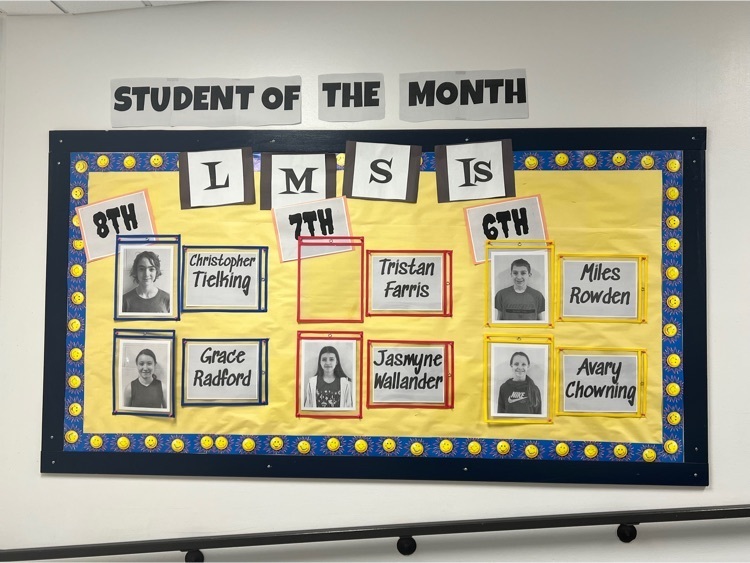 Image of the January students chosen for Student of the Month