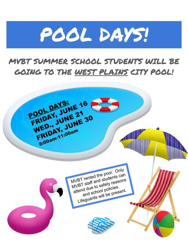 Summer School Pool Days